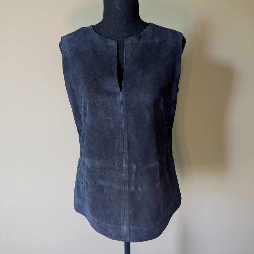 Tory Burch Soft Leather Vest Tunic (Size 4)